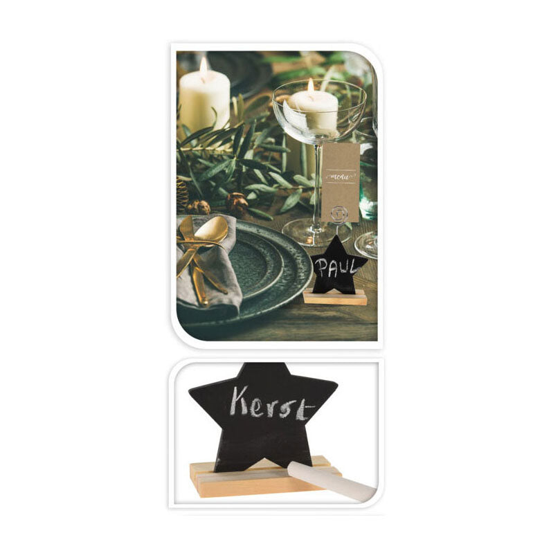 NAME KARTENHALTER CHALKBREISE Weihnachten, 13 cm