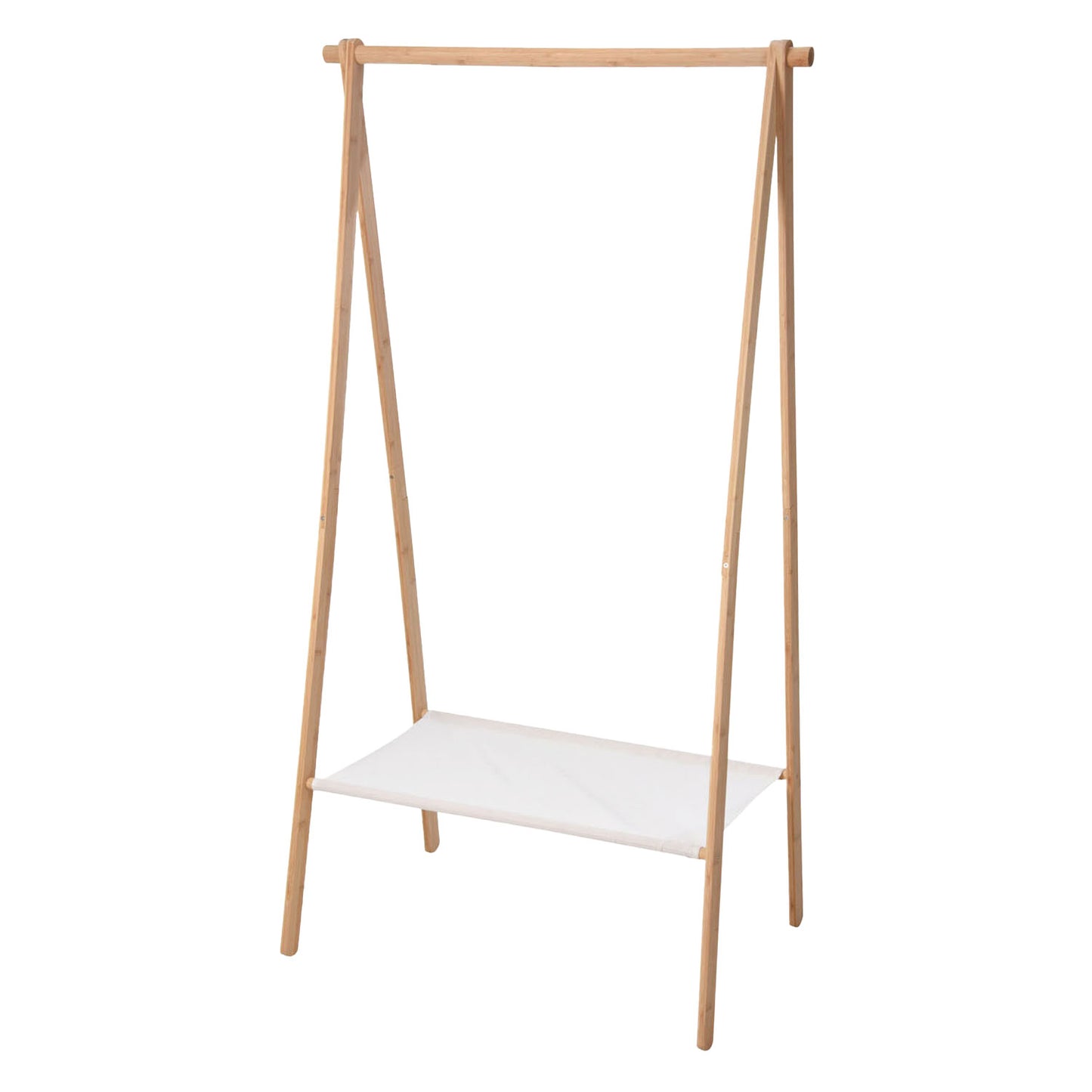 Bamboo mit Bekleidungsregal, 86x57x155 cm