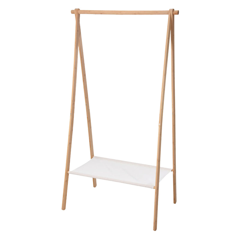 Bamboo mit Bekleidungsregal, 86x57x155 cm