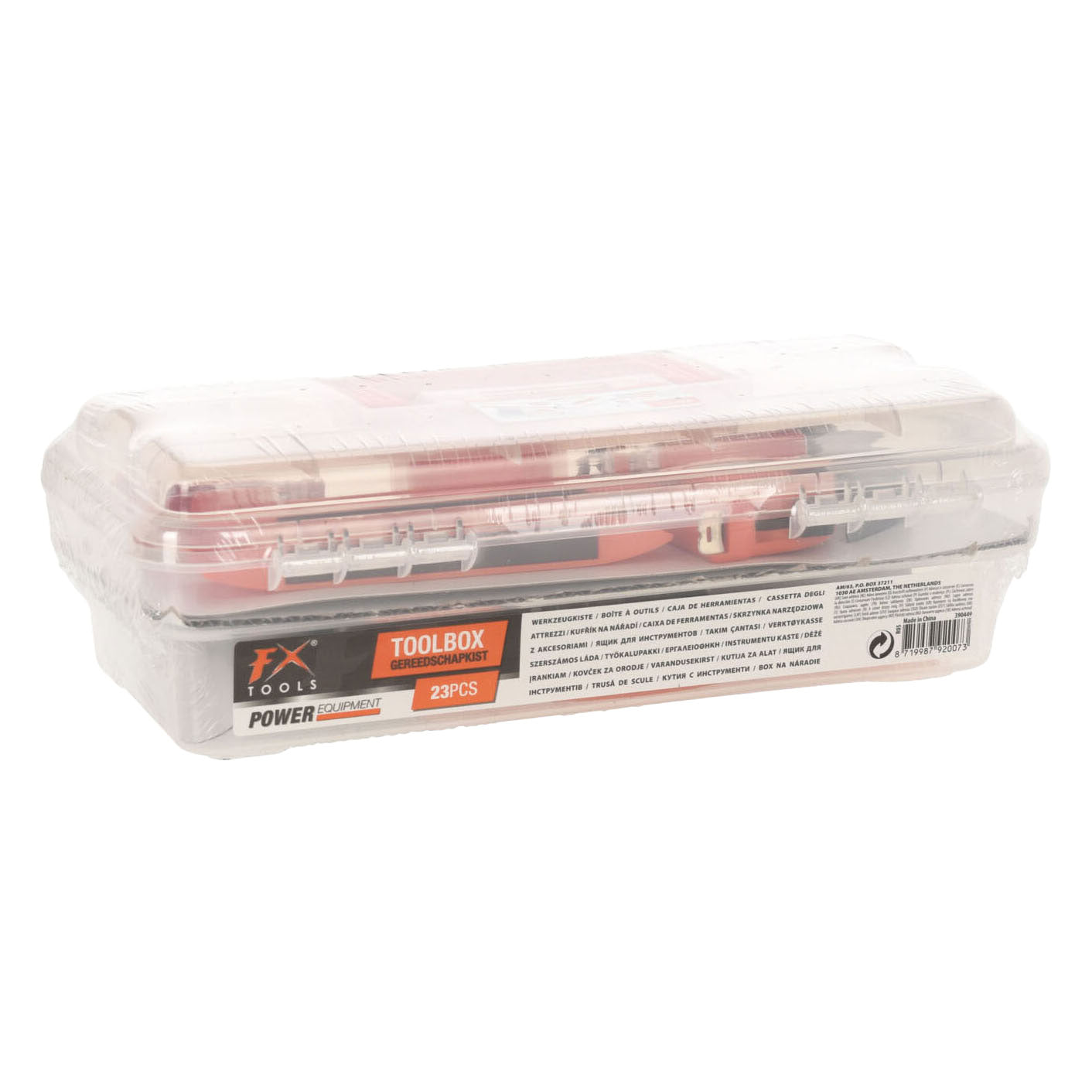 Kunststoff -Toolbox mit Inhalt, 23dlg.