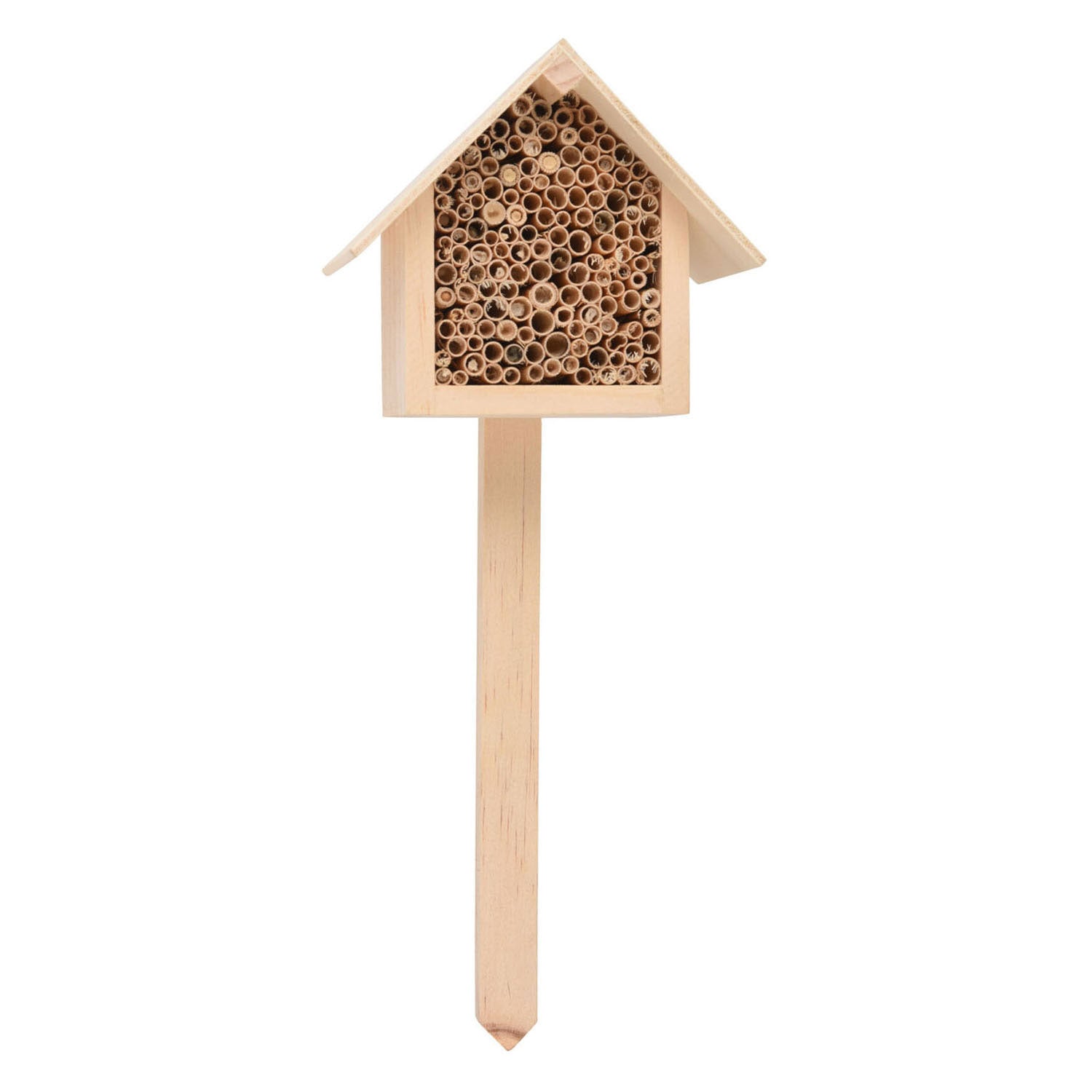 Insektenhotel Holz am Stiel