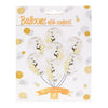 Luftballons mit goldenem Konfetti