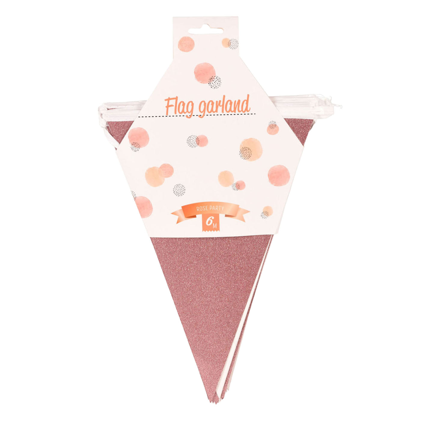 Flag -Linie Roségold, 6m