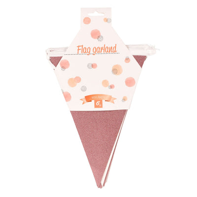 Flag -Linie Roségold, 6m