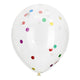 Luftballons mit Konfetti Multi Colors, 8st.