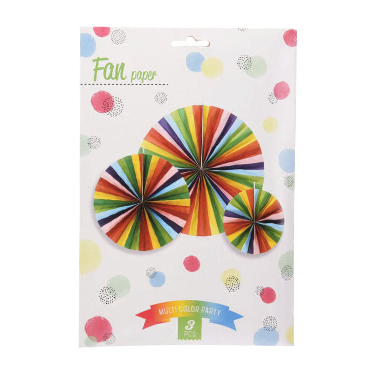 Lüfterpapier Multi -Farben, 3 -Set von 3