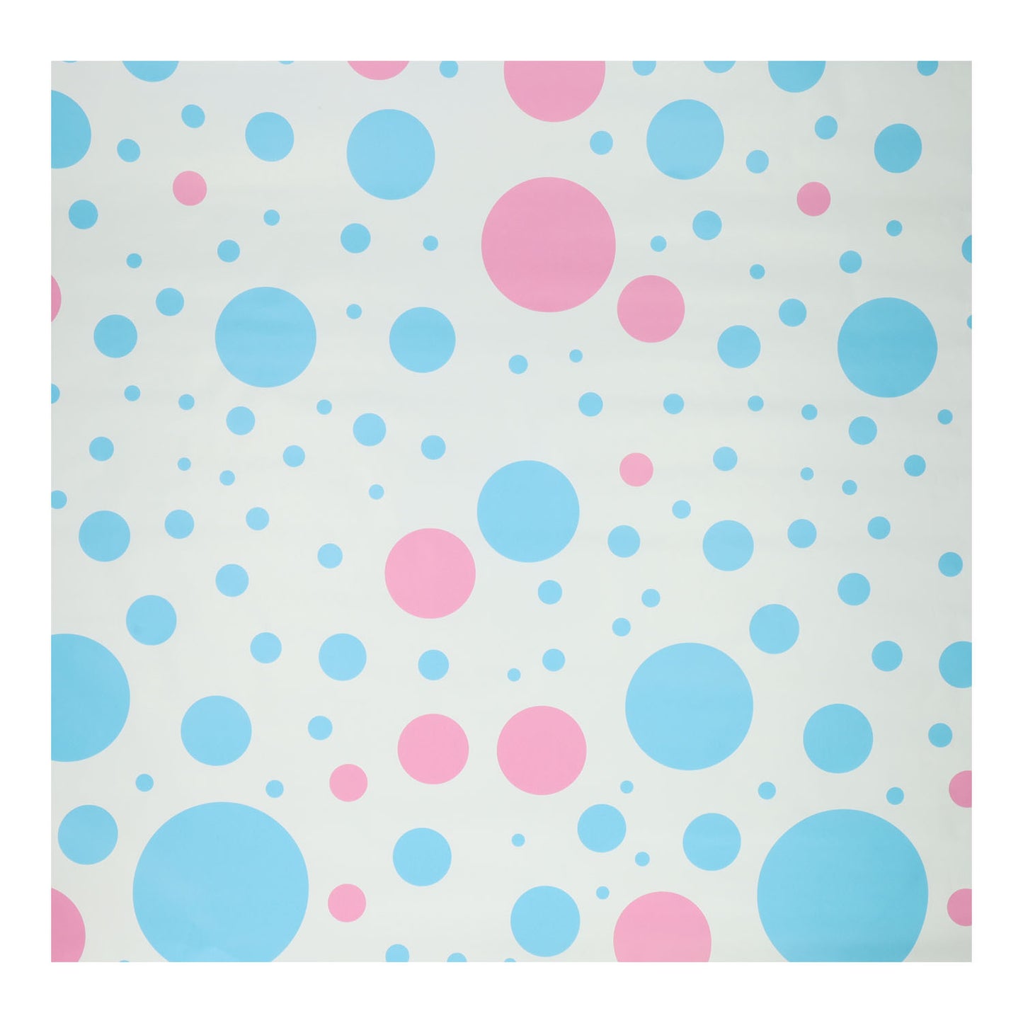 Geschenkpapier blaue rosa Punkte, 4mtr.