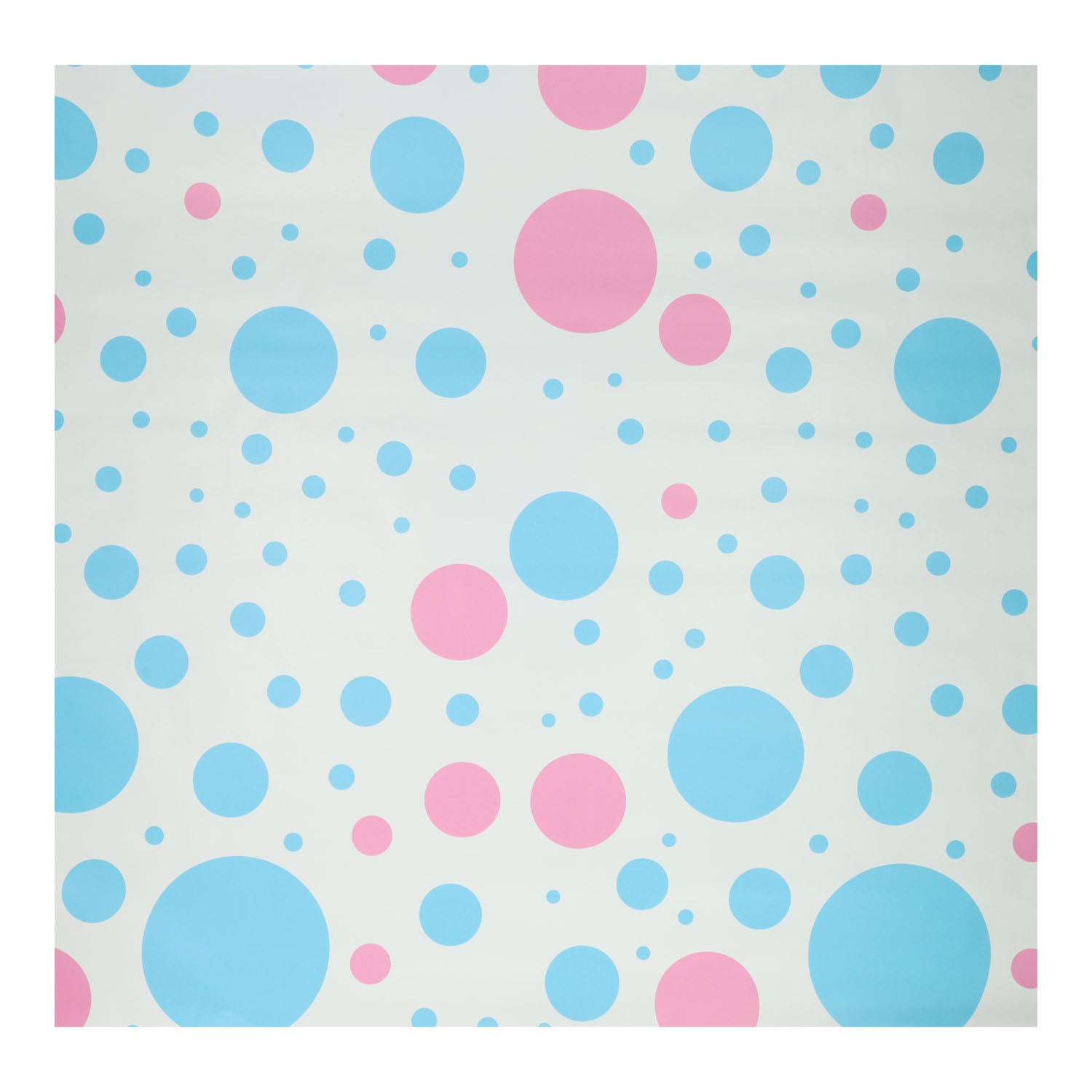 Geschenkpapier blaue rosa Punkte, 4mtr.