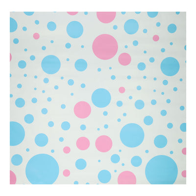 Geschenkpapier blaue rosa Punkte, 4mtr.