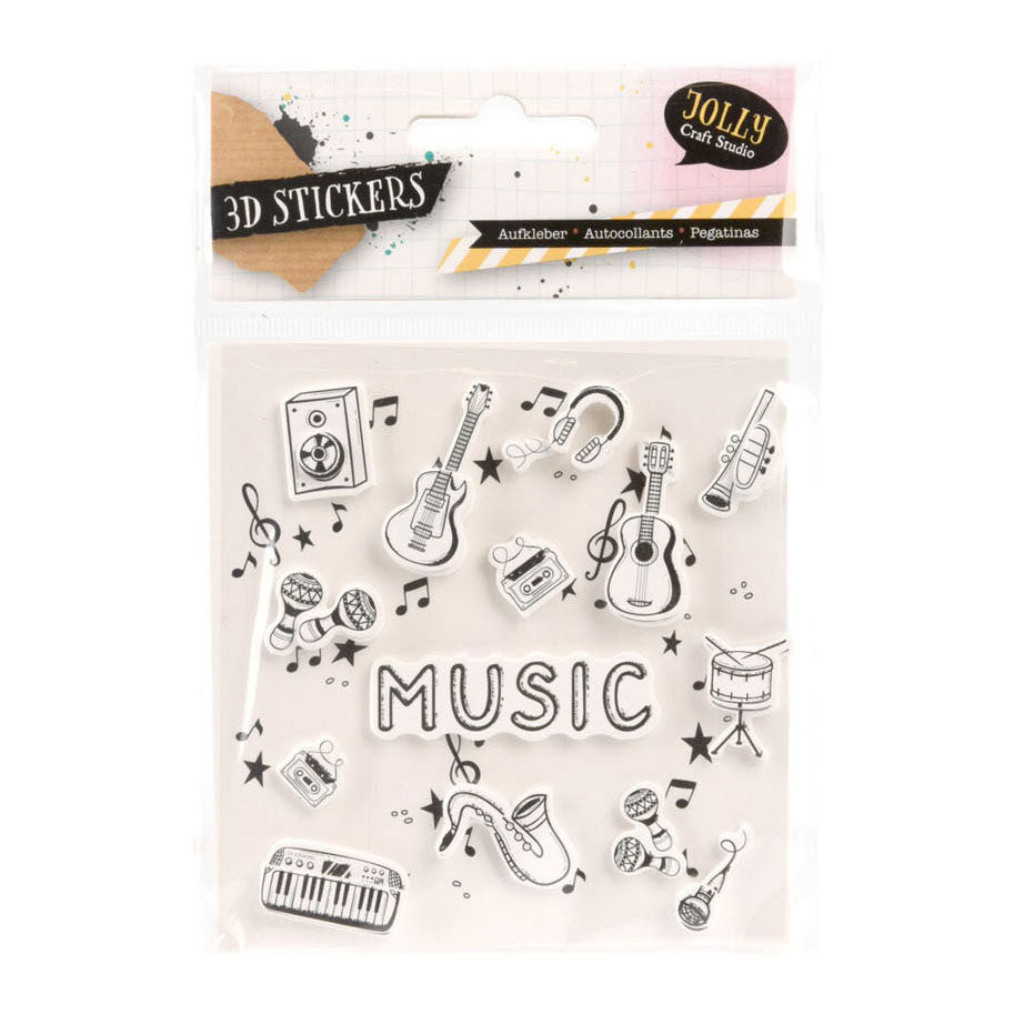 Aufkleber 3D -Musikdesign