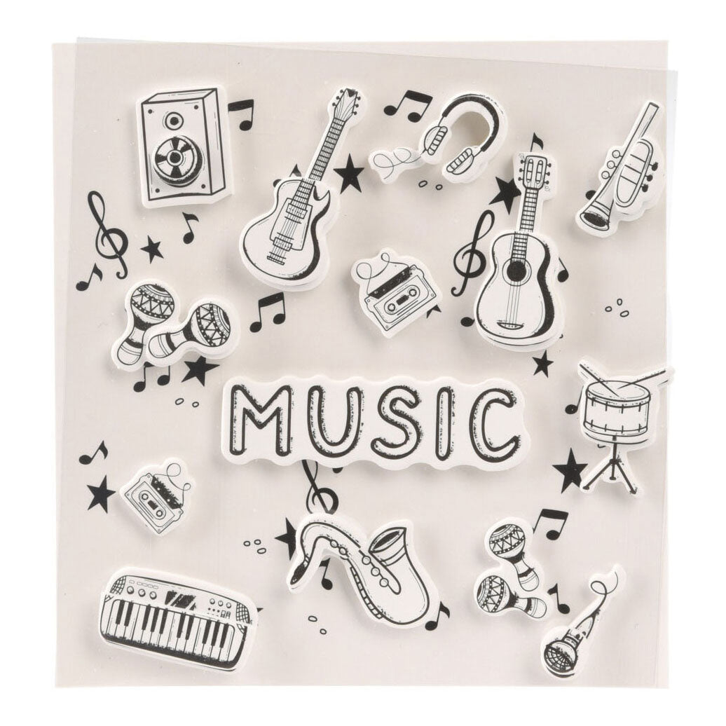 Aufkleber 3D -Musikdesign