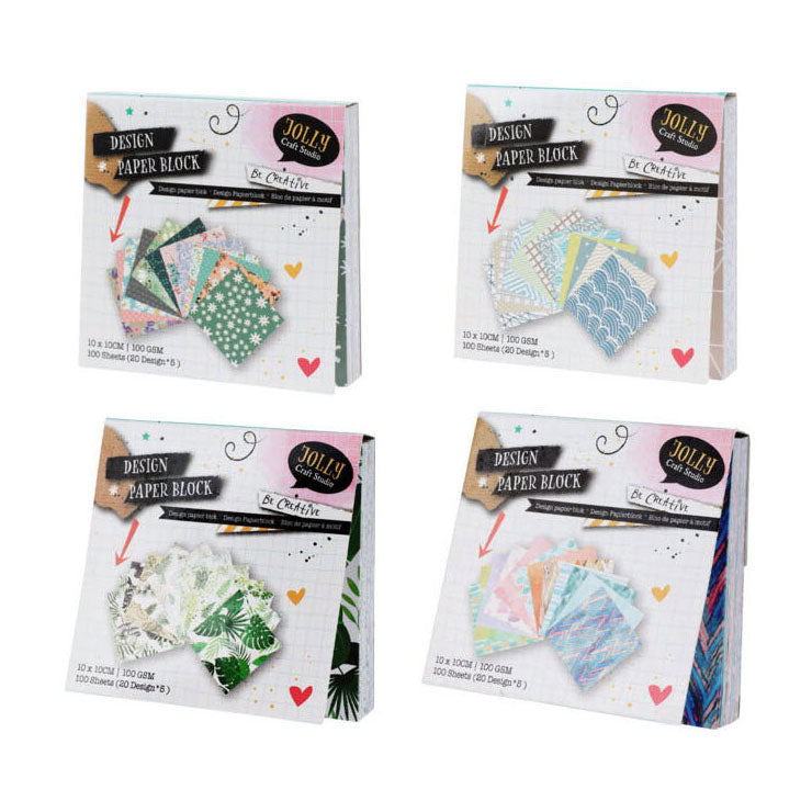 Blockdesignpapier 10x10 cm, 100..