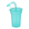 Farbige Trinkbecher mit Strohhalm, 6-tlg.