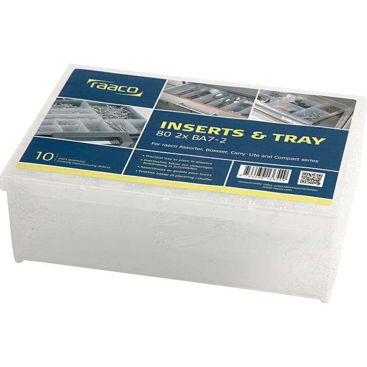 Raaco Insetbox, Größe ba7-2, H: 80 mm, Größe 218x79 mm, 2 Stück 1 Box