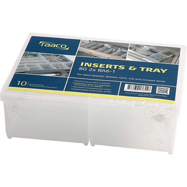 Raaco Insetbox, Größe ba6-1, H: 80 mm, Größe 157x109 mm, 2 Stück 1 Box