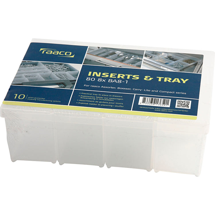 Raaco Insetbox, Größe ba8-1, H: 80 mm, Größe 79x55 mm, 8 Stück 1 Box