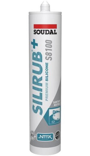 Soudal silirub+ s8100 neutral | Sanitär-Set | ral 9010 | 300 ml – 134444
