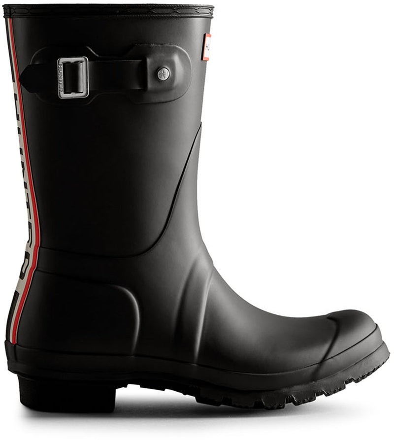 Hunter Damen Original Tall Tri Color Logo Backstrap Boot Damen Regenstiefel – Größe 40 41