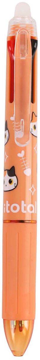 Itotal 4in1 ausgezeichnetes mild -kolorischer Stift Orange Katze