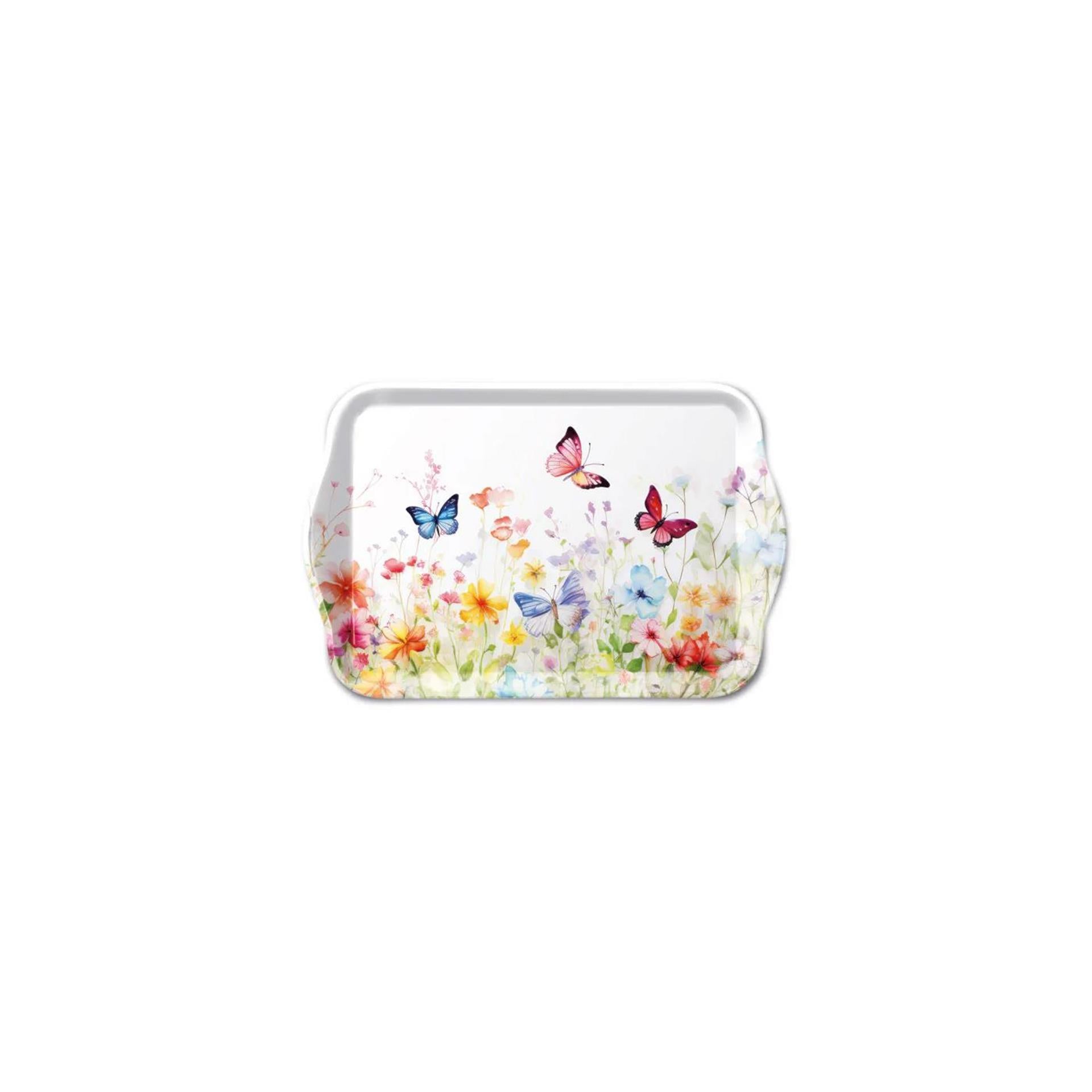 Ambiente-Tablett 13x21cm Schmetterlinge im Feld