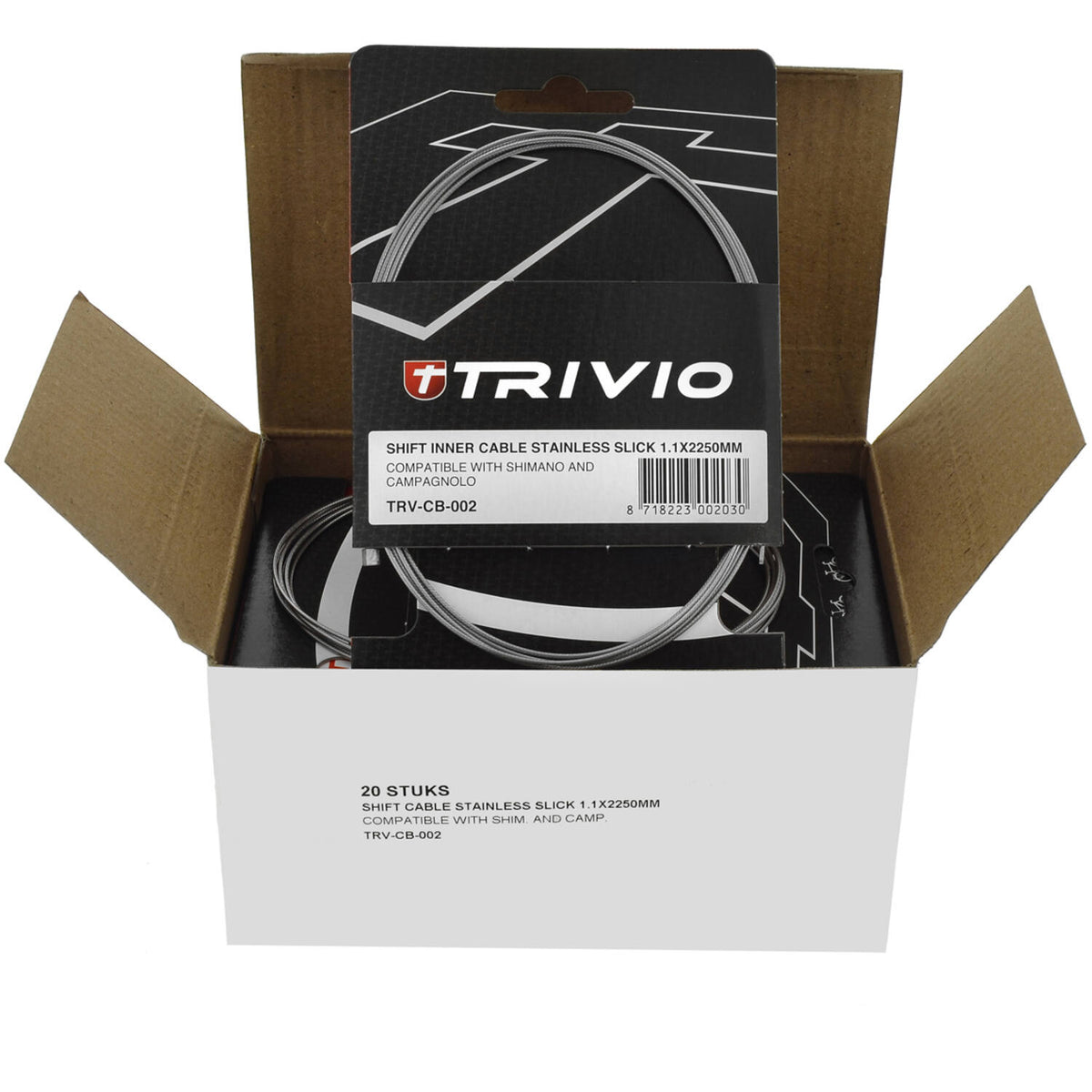 Trivio - Schaltinnenzug Edelstahl Slick 1,1x2250mm - 20 Stk.