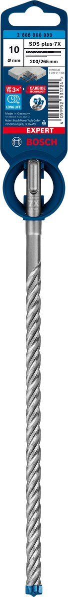 Bosch Zubehör Expert SDS Plus-7x Bohrhammer 10 x 200 x 265 mm – 1 Stück – 2608900099
