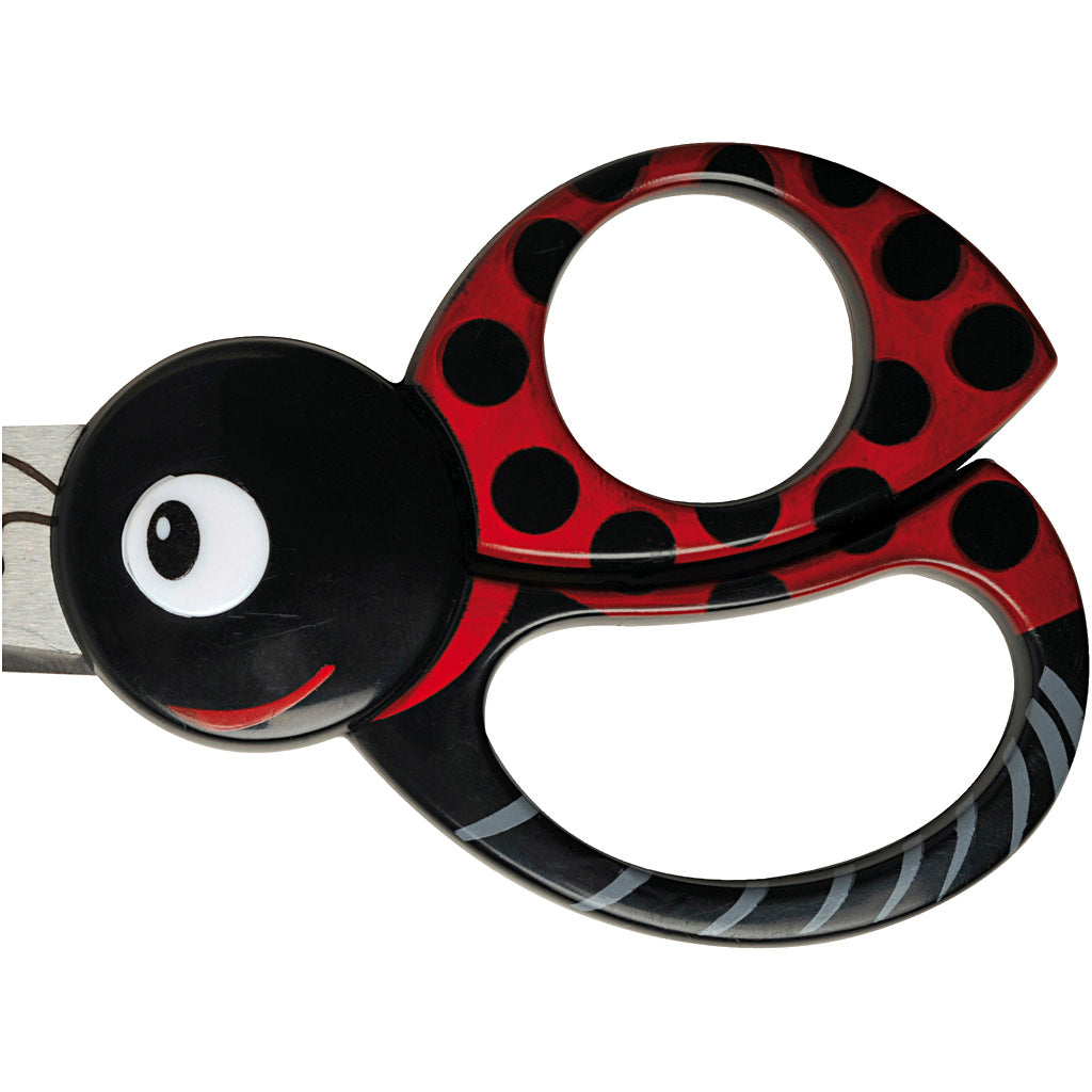 Fiskars Kinderschere mit Tiermotiv, Marienkäfer, L: 13 cm, 1 Stück