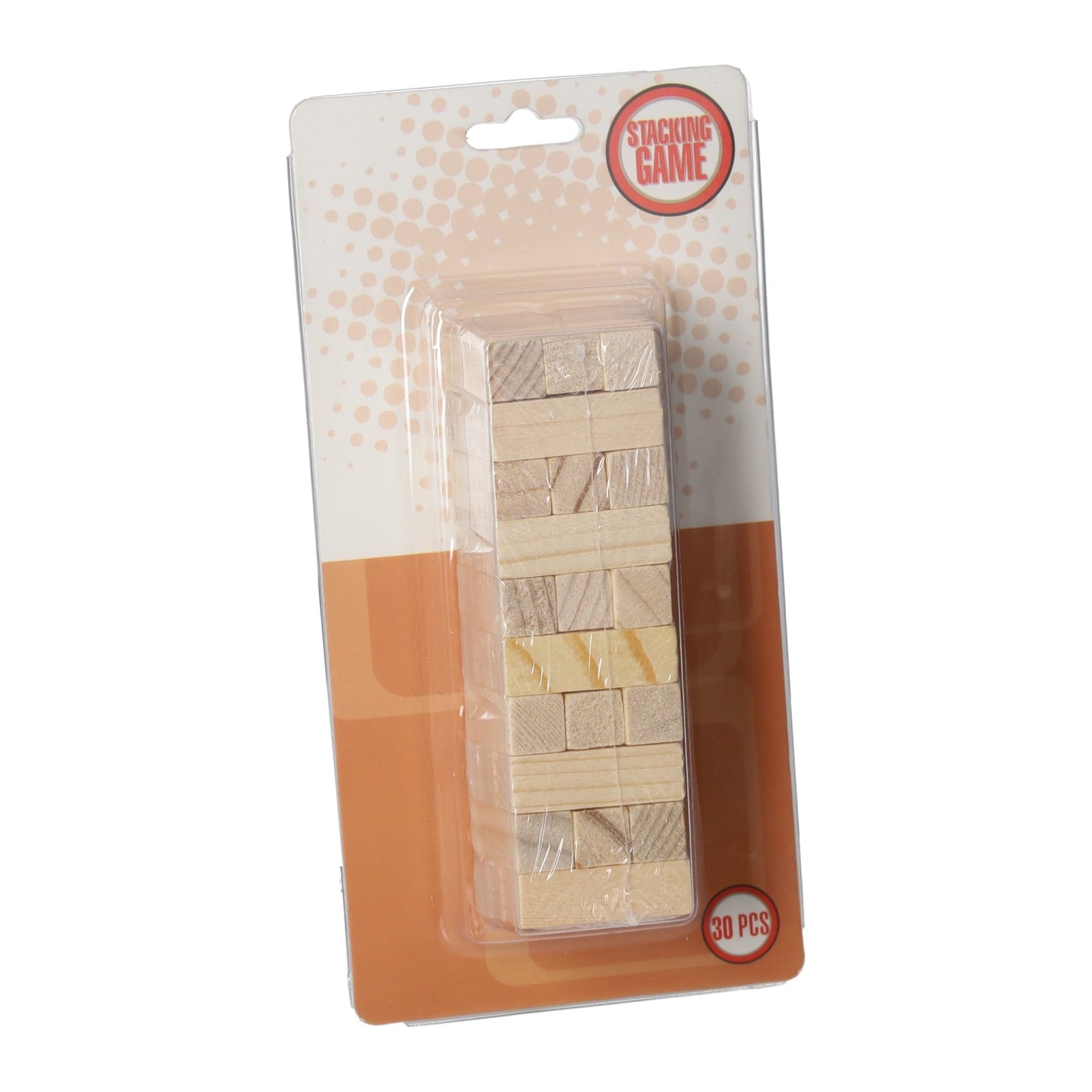 Mini-Stapelturm aus Holz, 30 Stück.