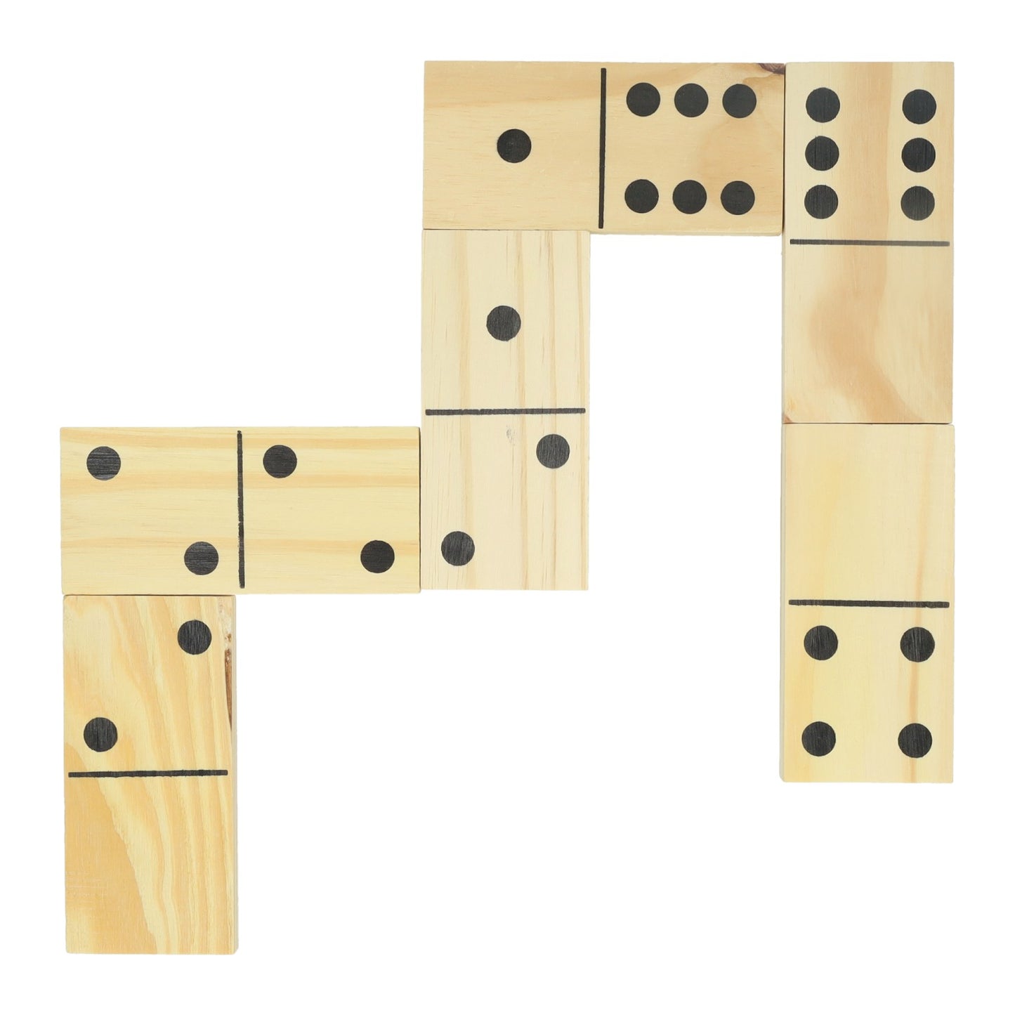 Großes Dominospiel aus Holz – 28 Teile.