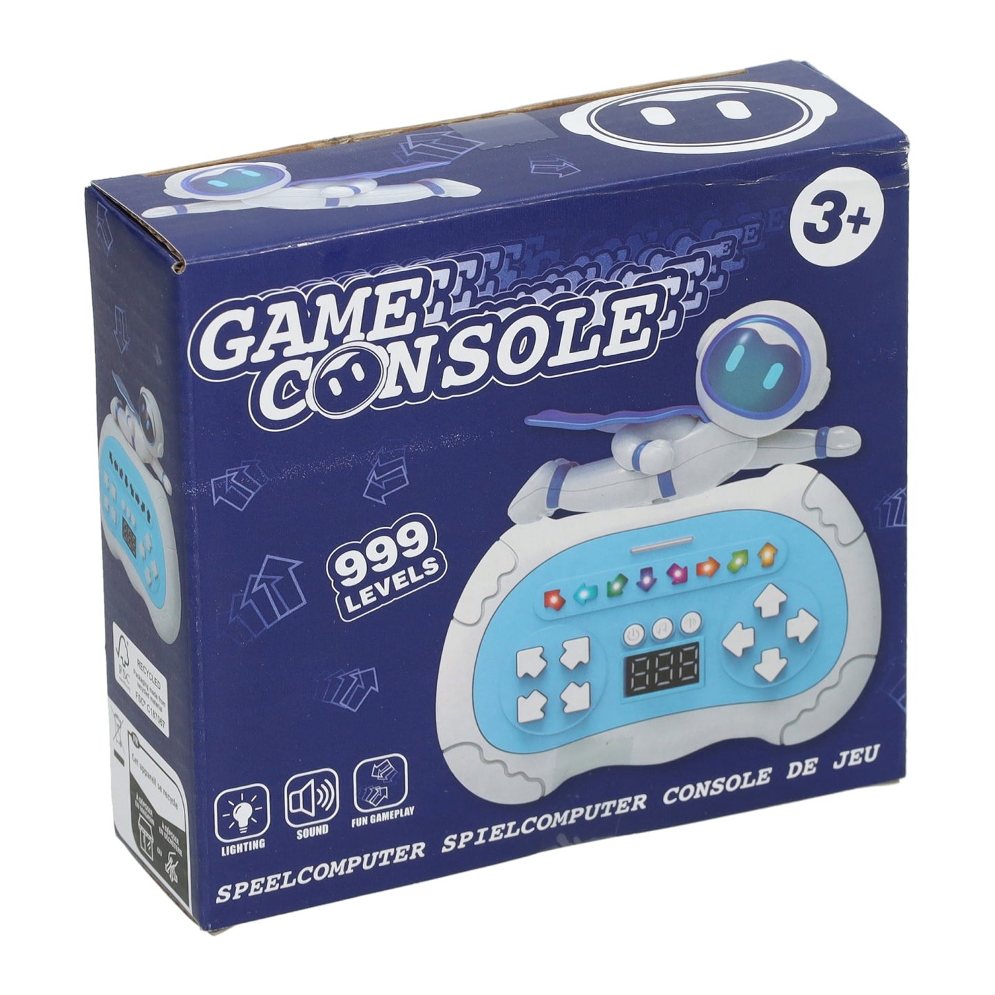 Spielkonsole mit Licht und Sound – 26 Modi und 999 Level