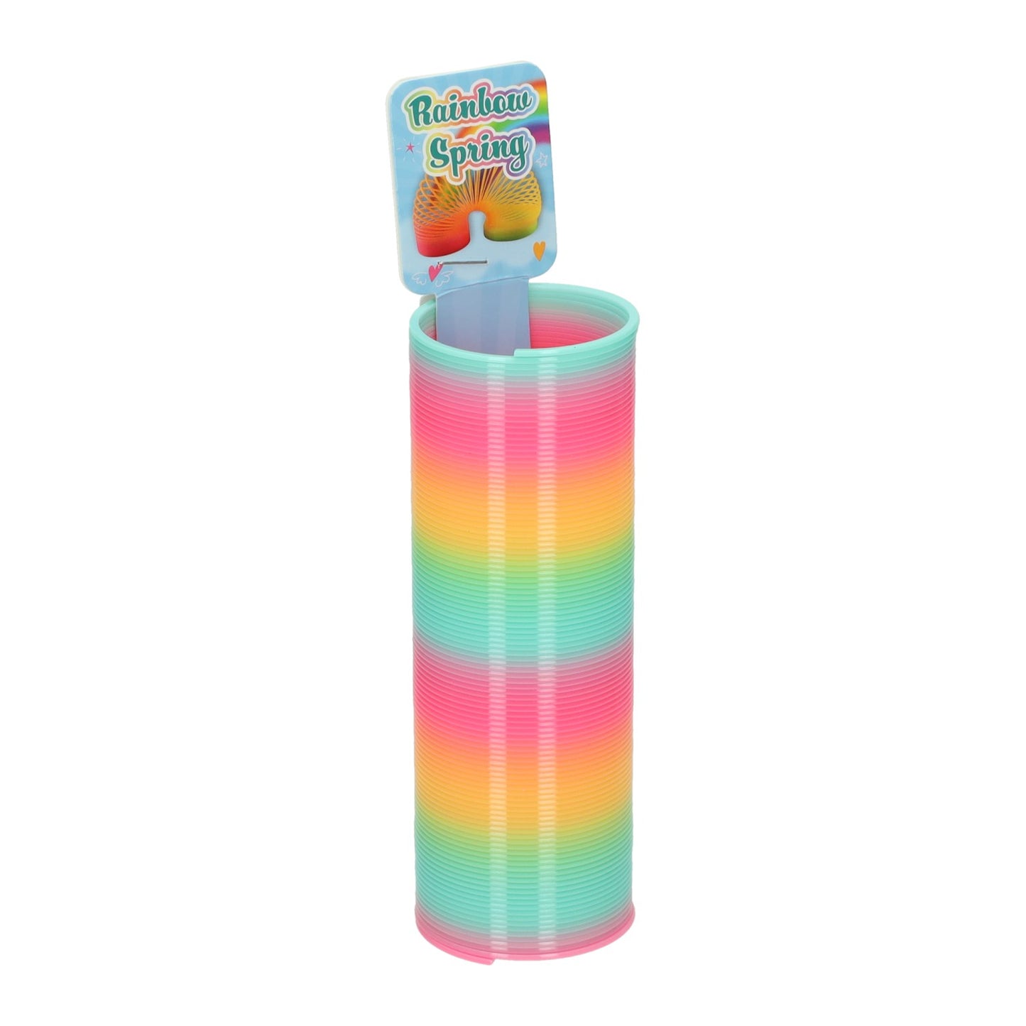 Treppenfeder in Regenbogenfarben - 5x15cm