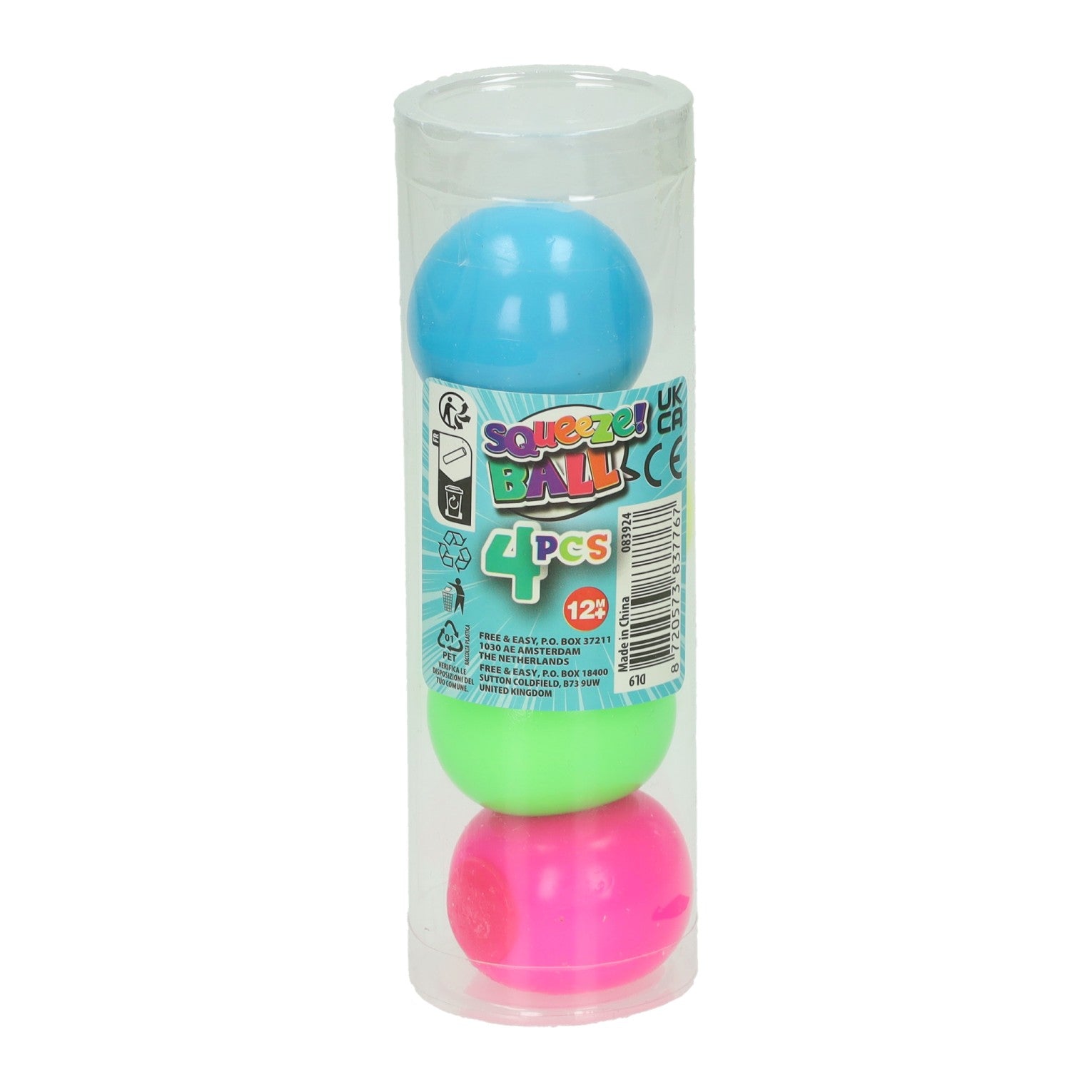 Quetschbälle in Neonfarbe - 4 Stk.