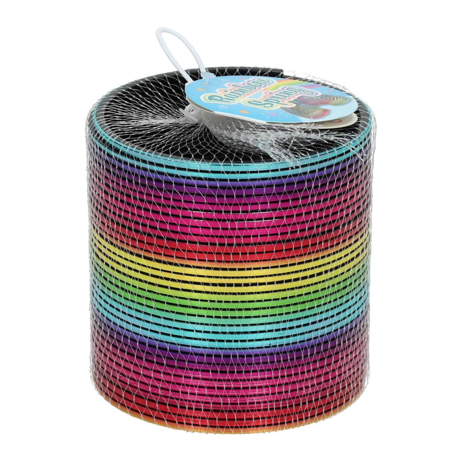 Treppenfeder in Regenbogenfarben – 10 cm