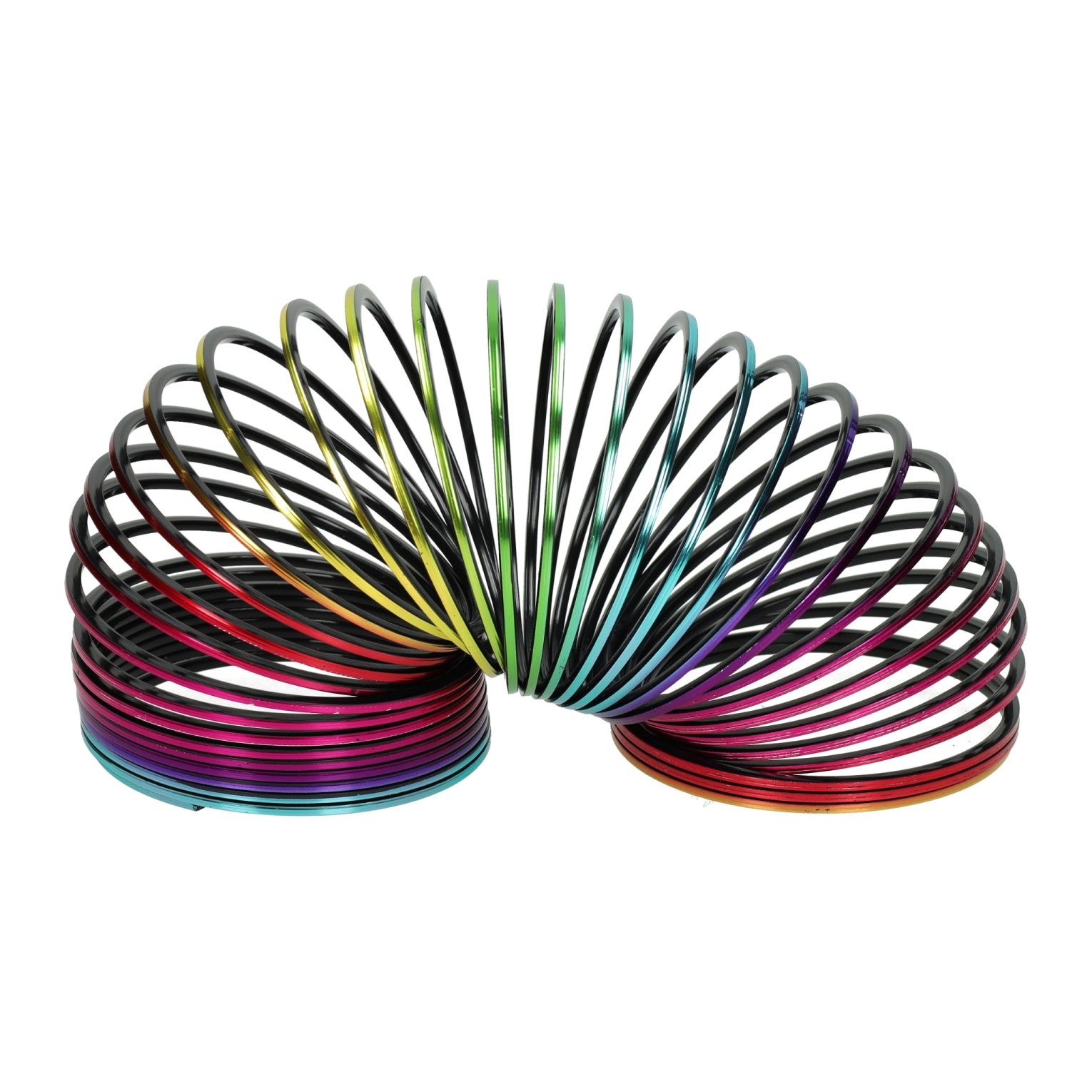 Treppenfeder in Regenbogenfarben – 10 cm