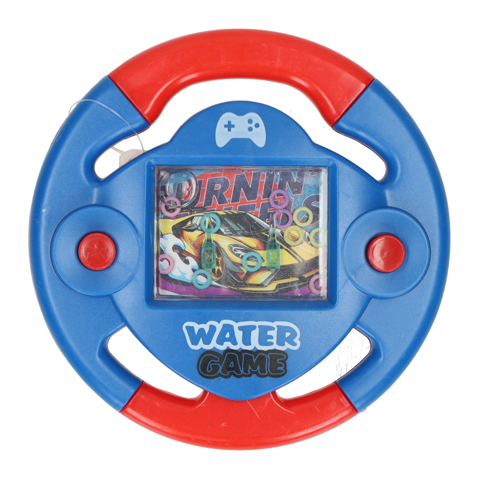 Geduldsspiel mit Wasser in Form eines Lenkrads