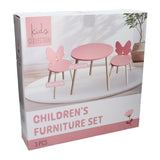 Holztischset mit 2 Stühlen Schmetterling - rosa - afbeelding 2