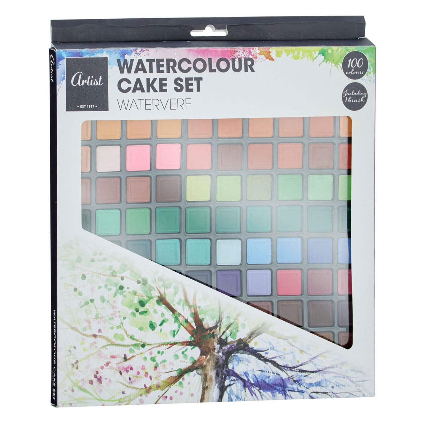 Aquarell-Set mit 100 Farben – inklusive Pinsel