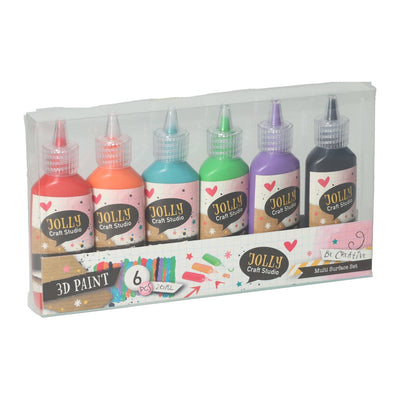 Mehrflächen-3D-Farben 20 ml – 6 Stück.