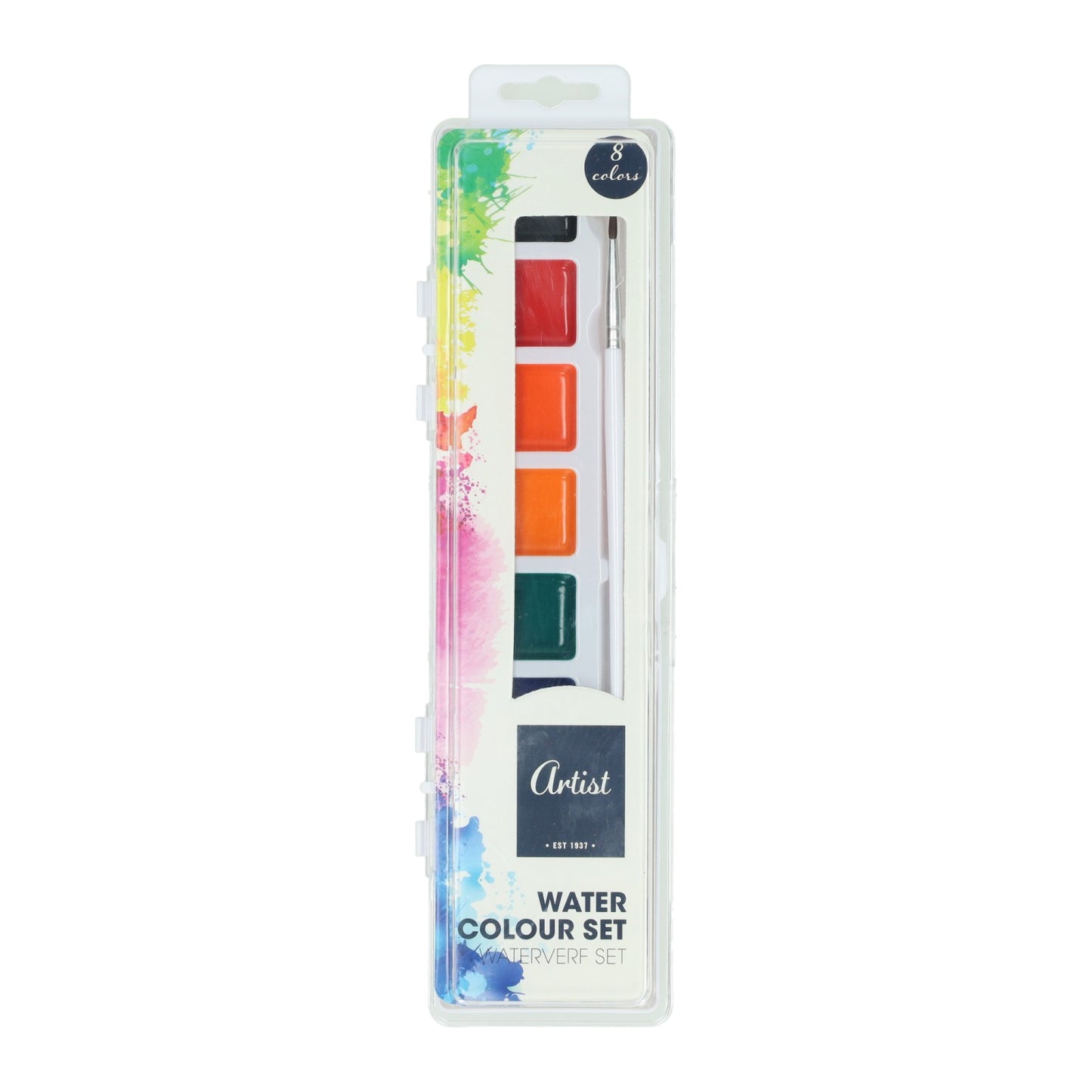 Aquarell-Set mit 8 Farben – inklusive Pinsel