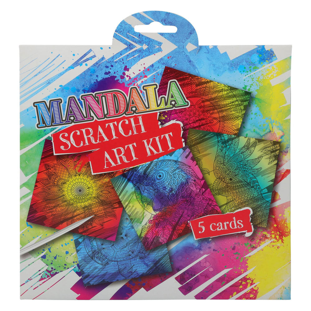 Set Rubbelkarten 19,5x19,5cm mit Rubbelstift - 5 Stk.