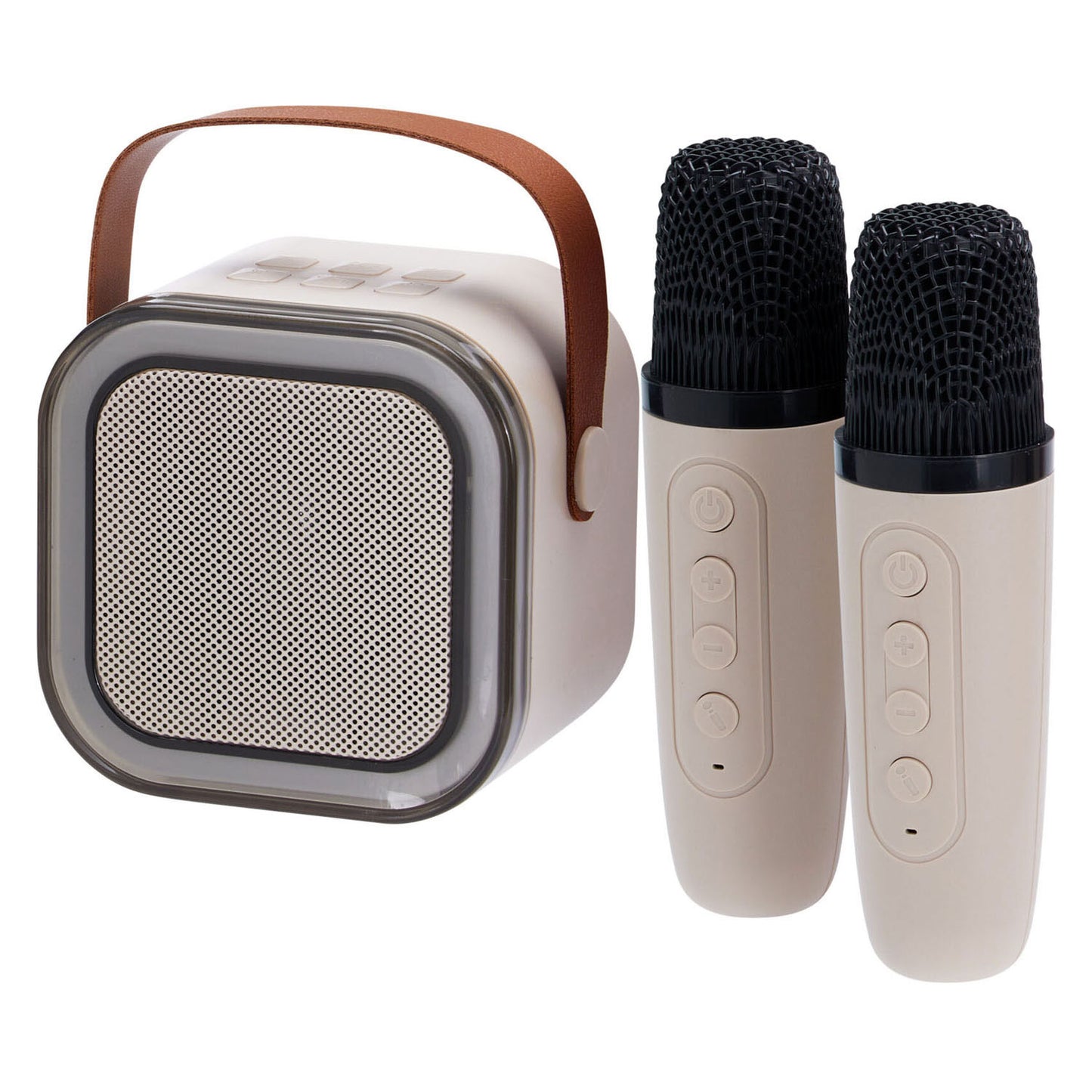 Kabelloses Karaoke-Set mit Lautsprecher und 2 Mikrofonen