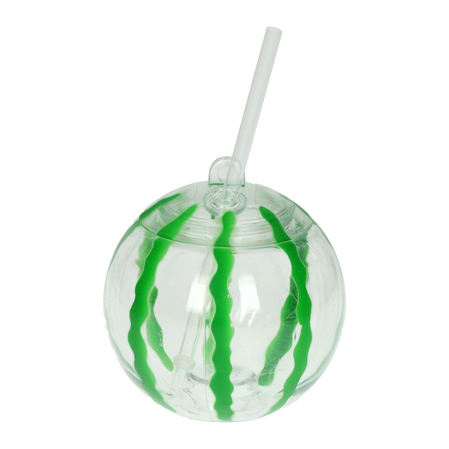 Trinkbecher in Kugelform mit Deckel 500ml inklusive Strohhalm