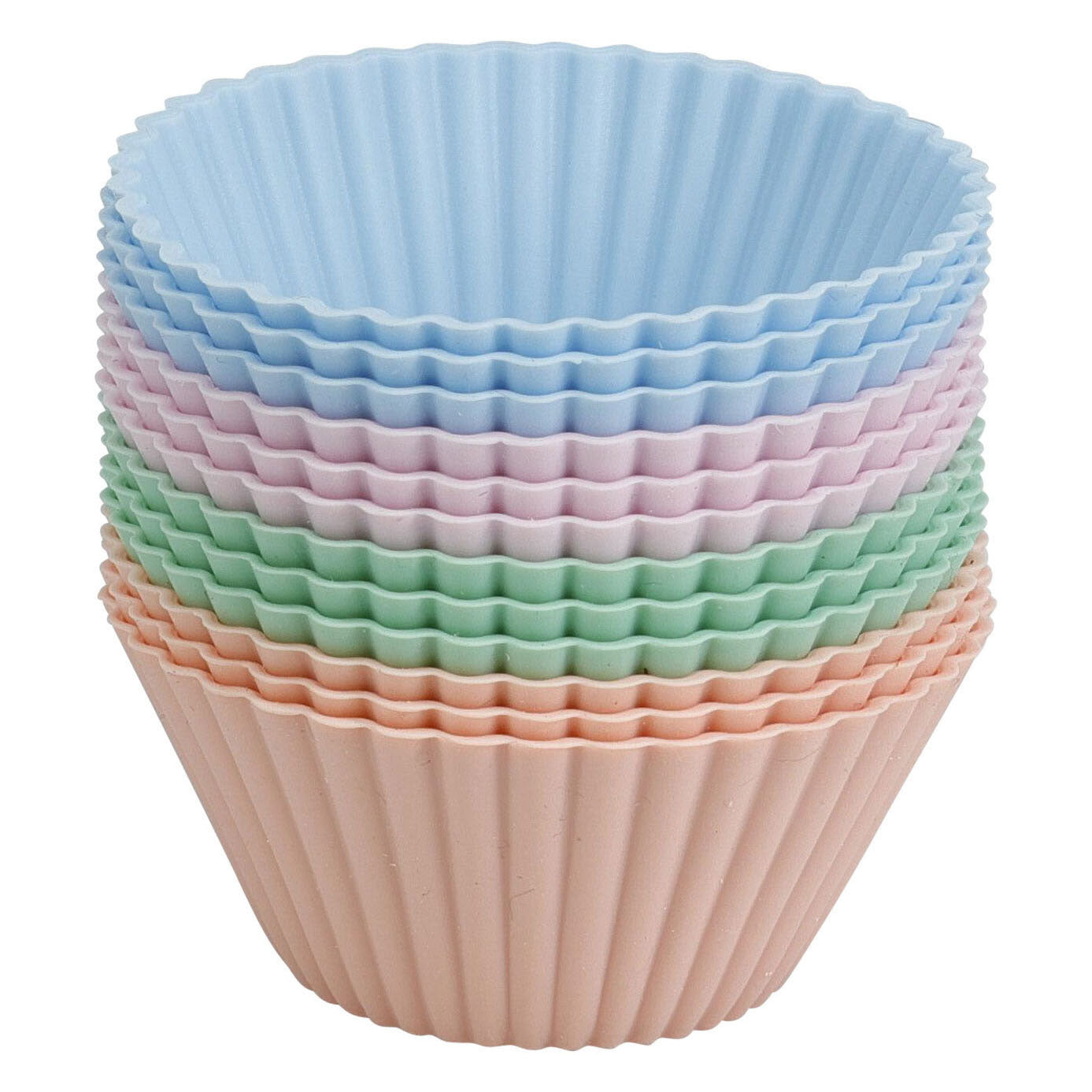 Set Silikon-Cupcake-Formen 7 x 3,5 cm – 12 Stück.