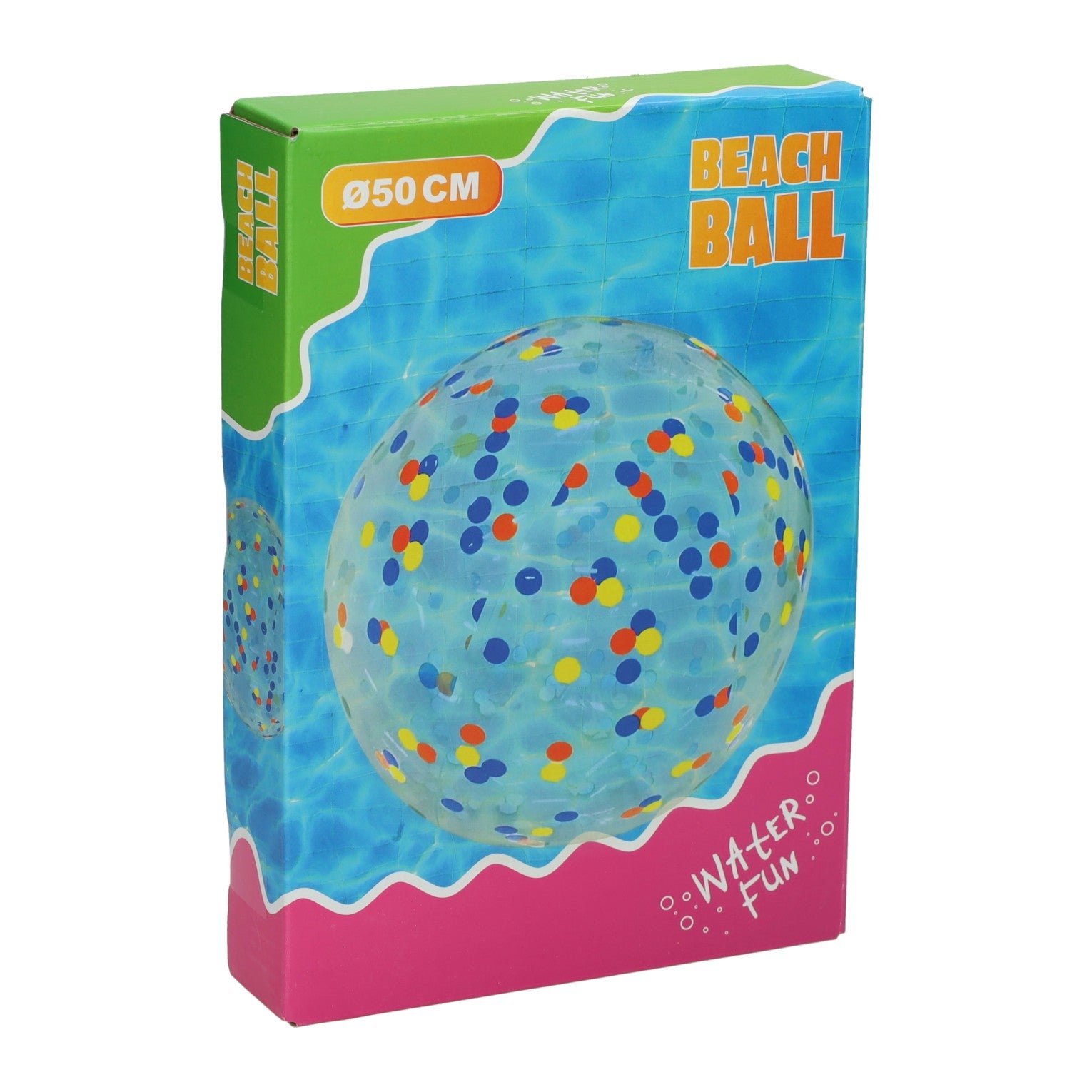 Transparenter Wasserball mit Punkten – 50 cm