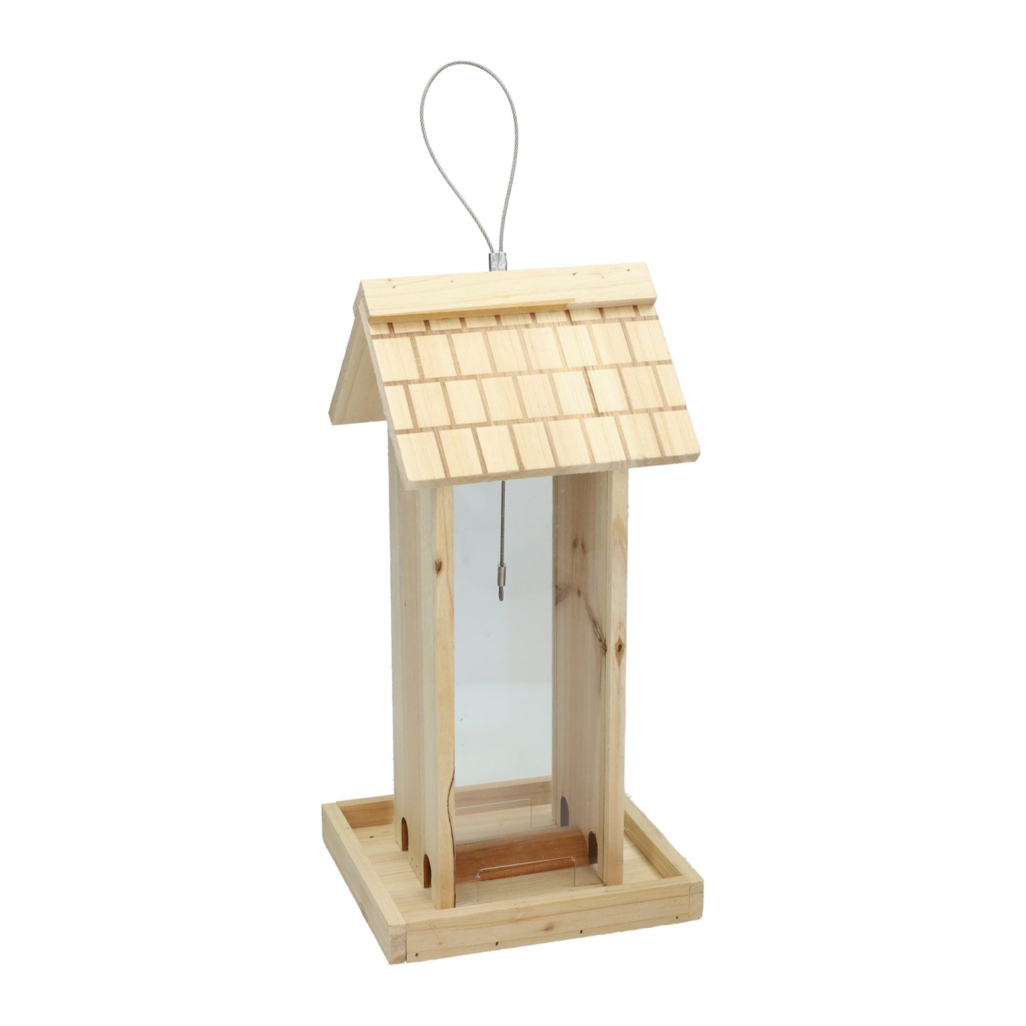 Hängendes Vogelhäuschen aus Holz – 17 x 17 x 38 cm