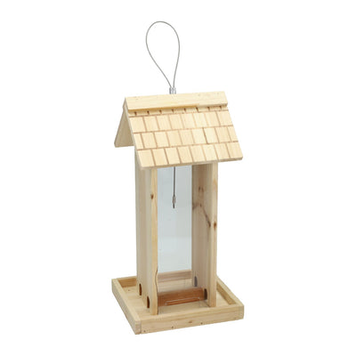 Hängendes Vogelhäuschen aus Holz – 17 x 17 x 38 cm