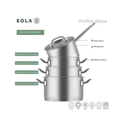 Sola Profiline Deluxe Pfannenset 4-teilig