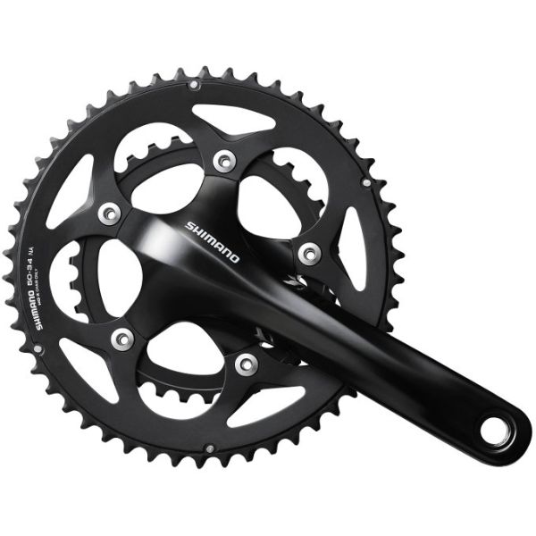 Shimano Kurbel 2 x 10 Speed ​​Road FC-RS400 175 50-34 Holle als schwarz