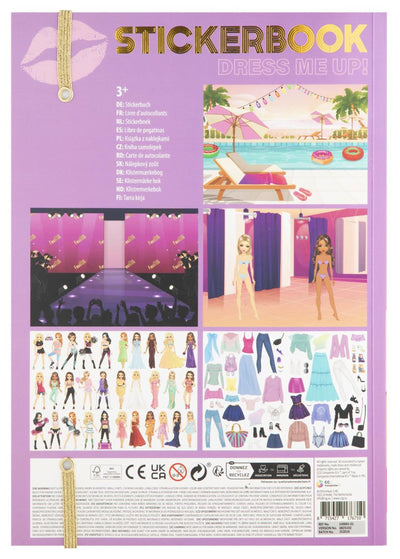 Kreative Bastelgruppe Besties Dress Me Up Stickerbuch Neon A4 – 10 Blatt
