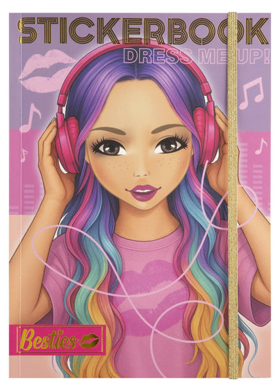 Kreative Bastelgruppe Besties Dress Me Up Stickerbuch Neon A4 – 10 Blatt